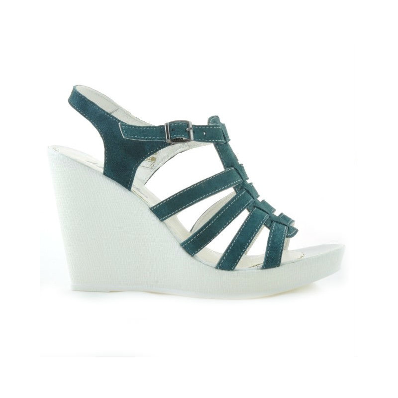 Sandali donna 575 verde velluto