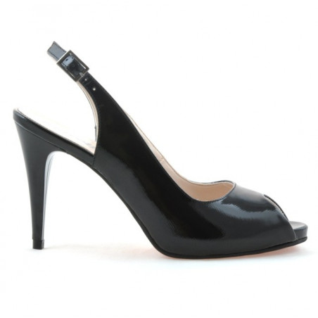 Sandali donna 1250 vernice nera satinata