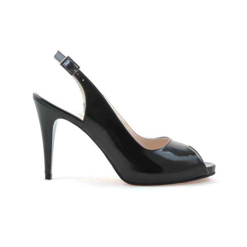 Sandali donna 1250 vernice nera satinata