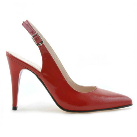 Sandali donna 1249 vernice rossa satinata