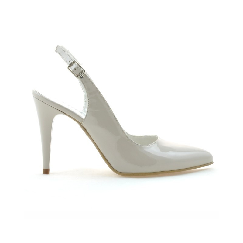 Sandali donna 1249 vernice beige madreperla