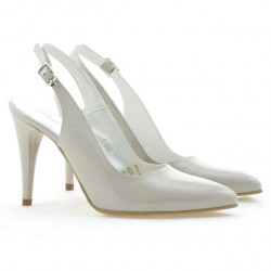 Sandali donna 1249 vernice beige madreperla