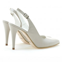 Sandali donna 1249 vernice beige madreperla