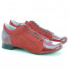 Scarpe casual donna 645 vernice rosso combinato