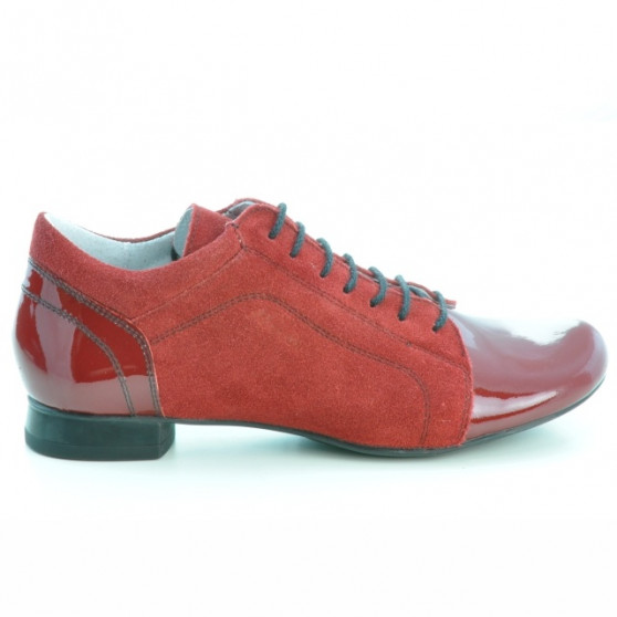 Scarpe casual donna 645 vernice rosso combinato