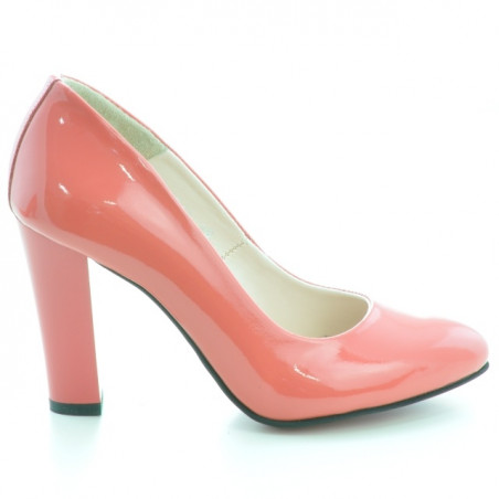 Scarpe eleganti donna 1214 vernice rosso corallo
