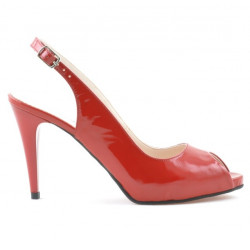 Sandali donna 1250 vernice rosso satinato