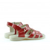 Sandali per bambini piccoli 53c in vernice rossa satinata