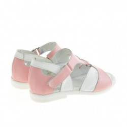 Sandali per bambini piccoli 09c rosa+bianco