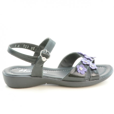 Sandali per bambini 523 vernice nera+viola