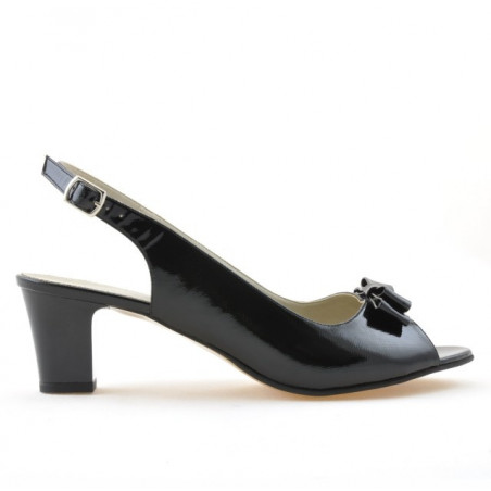 Sandali donna 1251m vernice nero satinato