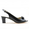Sandali donna 1251m vernice nero satinato