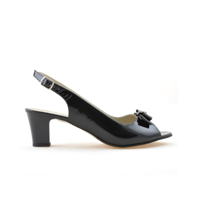 Sandali donna 1251m vernice nero satinato