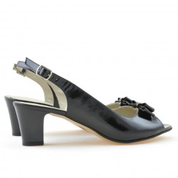 Sandali donna 1251m vernice nero satinato