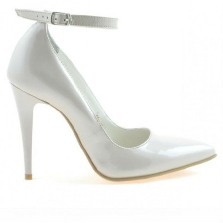 Scarpe eleganti donna 1247 vernice beige perla
