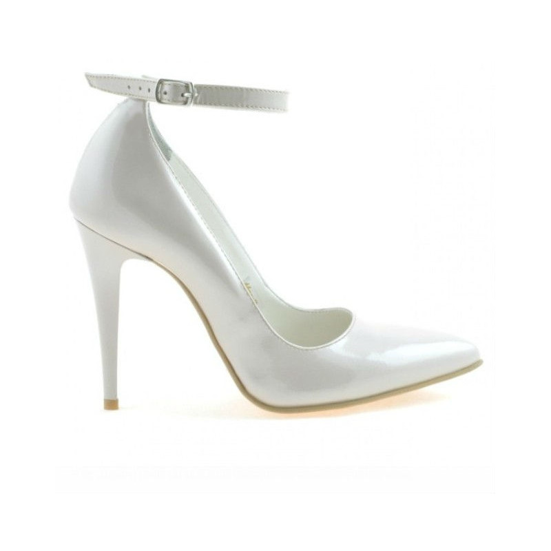 Scarpe eleganti donna 1247 vernice beige perla