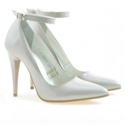 Scarpe eleganti donna 1247 vernice beige perla