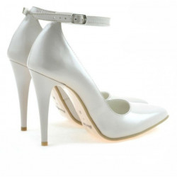 Scarpe eleganti donna 1247 vernice beige perla