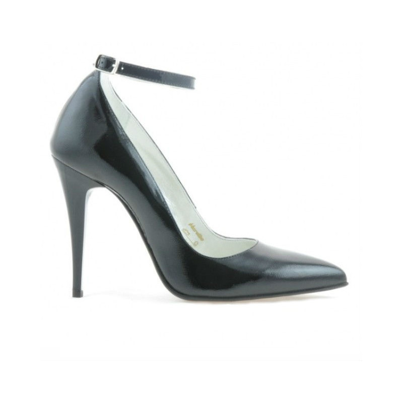 Scarpe eleganti donna 1247 vernice nera satinata