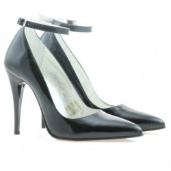 Scarpe eleganti donna 1247 vernice nera satinata