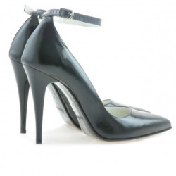 Scarpe eleganti donna 1247 vernice nera satinata
