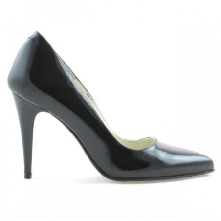Scarpe eleganti donna 1246 vernice nera satinata