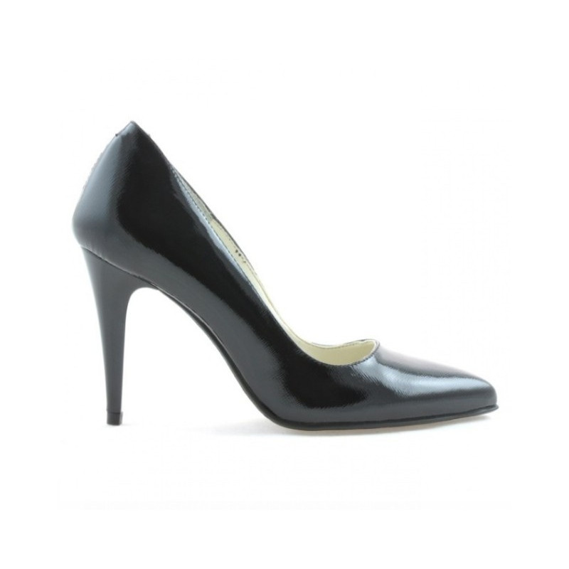 Scarpe eleganti donna 1246 vernice nera satinata