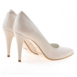 Scarpe eleganti donna 1246 vernice avorio