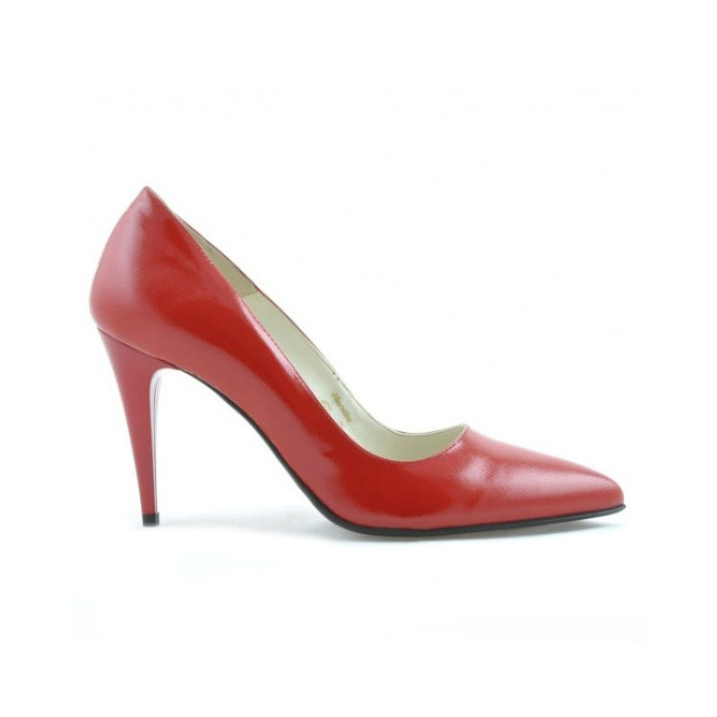 Scarpe eleganti donna 1246 vernice rosso satinato