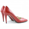 Scarpe eleganti donna 1246 vernice rosso satinato