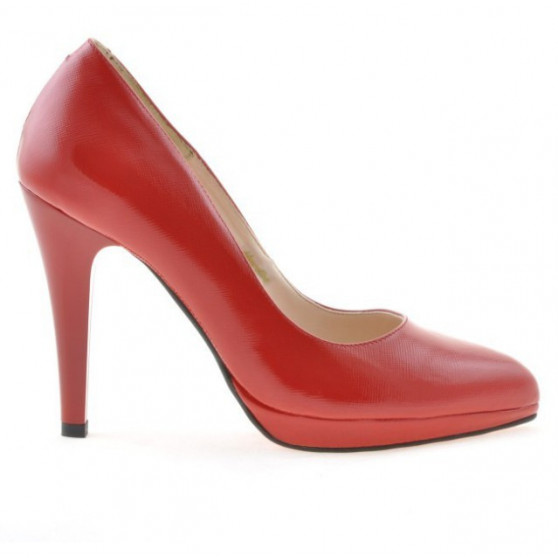 Scarpe eleganti donna 1233 vernice rosso satinato