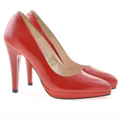 Scarpe eleganti donna 1233 vernice rosso satinato