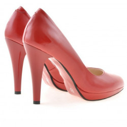 Scarpe eleganti donna 1233 vernice rosso satinato