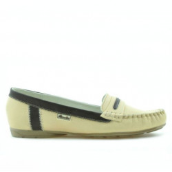 Mocassini donna 619 beige+caffè