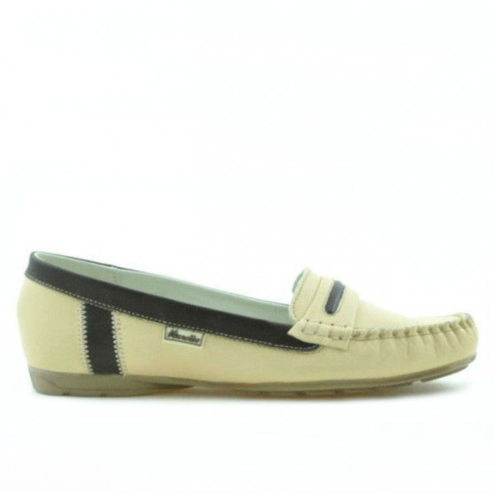 Mocassini donna 619 beige+caffè