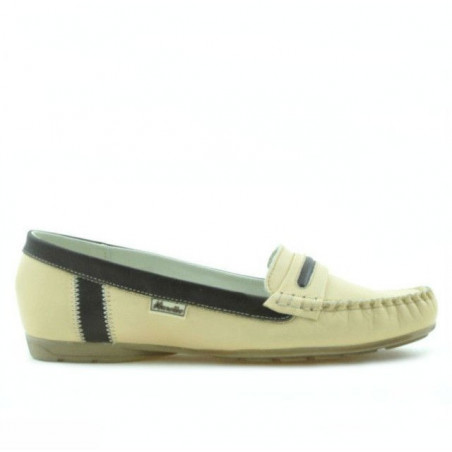 Mocassini donna 619 beige+caffè