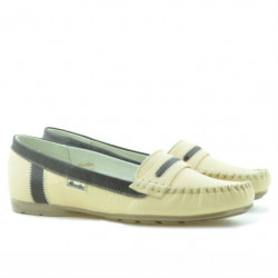 Mocassini donna 619 beige+caffè