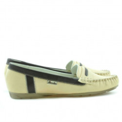 Mocassini donna 619 beige+caffè