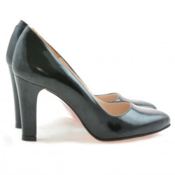 Scarpe eleganti donna 1243 vernice nera satinata