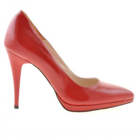 Scarpe eleganti donna 1244 vernice rosso satinato