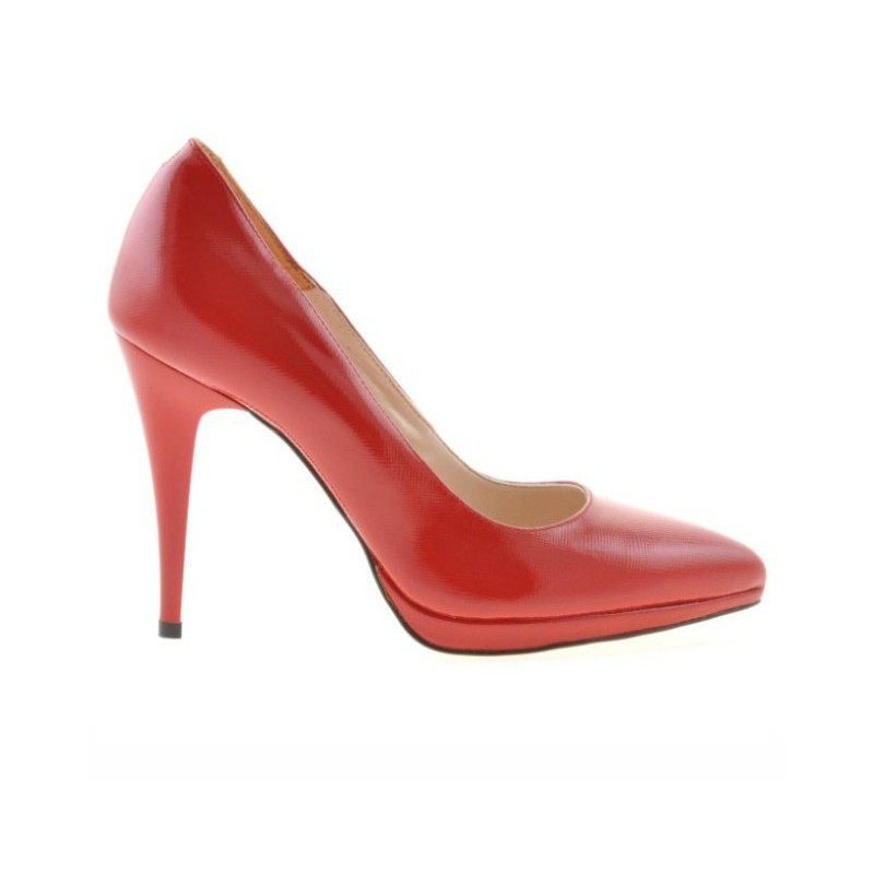 Scarpe eleganti donna 1244 vernice rosso satinato