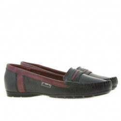 Mocassini donna 619 nero+vinaccia