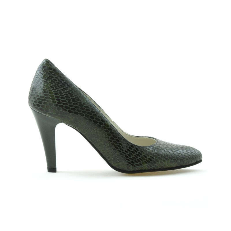 Scarpe eleganti donna 1234 coccodrillo verde