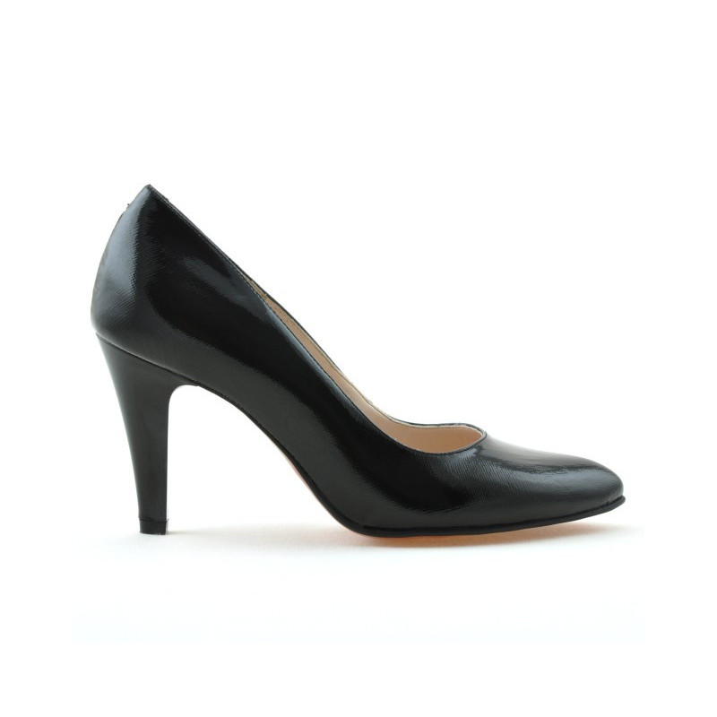 Scarpe eleganti donna 1234 laccate nere satinate