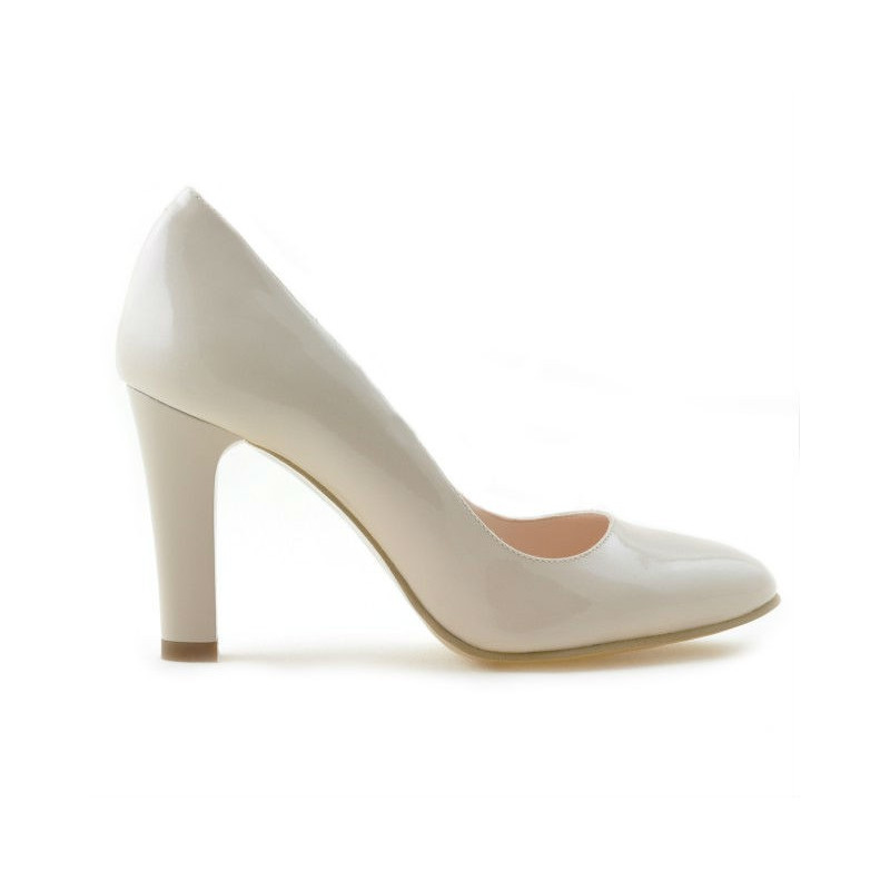 Scarpe eleganti donna 1243 vernice avorio