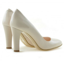Scarpe eleganti donna 1243 vernice avorio