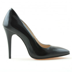 Scarpe eleganti donna 1241 vernice nera satinata