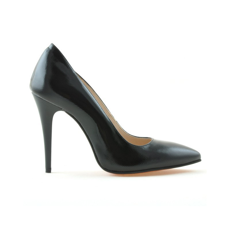 Scarpe eleganti donna 1241 vernice nera satinata
