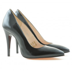 Scarpe eleganti donna 1241 vernice nera satinata