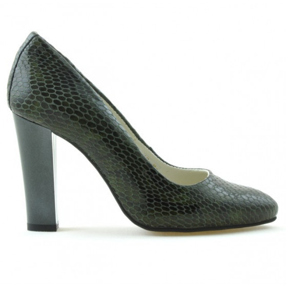 Scarpe eleganti donna 1214 coccodrillo verde